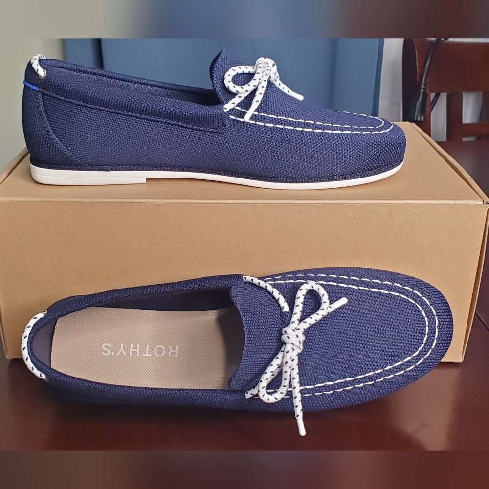ROTHY'S THE BOAT SHOE IN BAY BLUE
